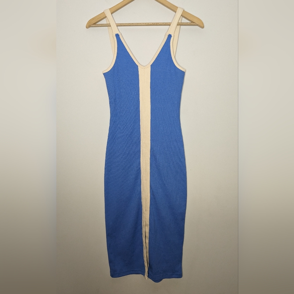 Fanco Contrast Bodycon Midi Dress